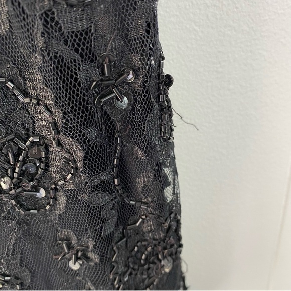 Candlelight & Champagne Black Beaded & Lace Cocktail Evening Top Plus Size 20W - Picture 11 of 16